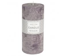 Vela perfumada cilíndrica gris oscuro 7 x 15 cm