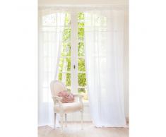 Cortina de nudos bordada de algodón blanco 110x250 - la unidad