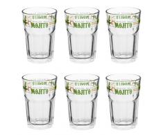 Vaso de cristal con impresión mojito