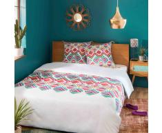 Juego de cama de algodón con estampado étnico multicolor 240x220 cm PONDICHERY