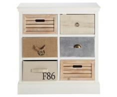 Mueble cajonera 6 cajones blanco Ouessant