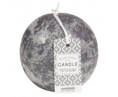 Vela redonda gris oscuro D 9 cm