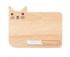 Tabla de quesos en forma de gato de hevea