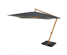 Sombrilla lateral de aluminio y tela antracita 3x3 m Camberra