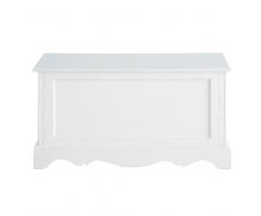 Baúl de madera de paulonia blanco An. 80 cm Joséphine