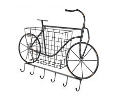 Almacenaje de pared bicicleta cesta y ganchos de metal