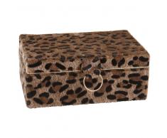 Joyero con estampado de leopardo