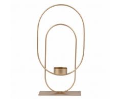 Candelabro de metal dorado