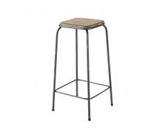 Taburete de bar industrial de abeto y metal Kraft