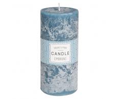 Vela perfumada cilíndrica azul oscuro 7 x 15 cm