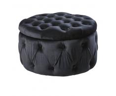 Taburete con almacenaje gris antracita y patas de abedul