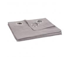 Cortina de ojales de lino gris con purpurina 140x250 - la unidad