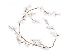 Guirnalda de Navidad con bolas de nieve blancas L.110