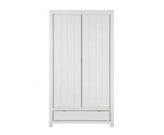 Armario de pino macizo blanco White