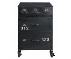 Mesa auxiliar de metal negro