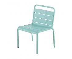Silla infantil de metal azul turquesa Fun Summer