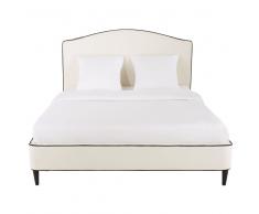 Cama de 180x200 de lino blanco Beatrice