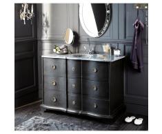 Mueble de lavabo de mango negro y piedra Eugenie