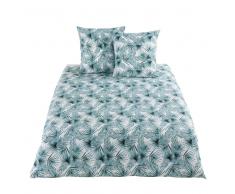 Juego de cama de algodón con motivos de hojas tropicales 220x240