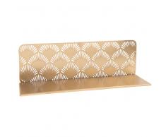 Organizador de pared calado de metal dorado