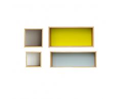 Estanterías de pared vintage multicolores (x4) Fjord