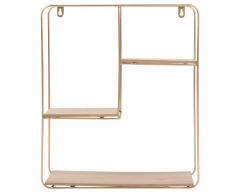 Organizador de pared de metal dorado
