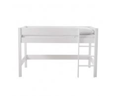 Cama alta infantil 90x190 blanca Tonic