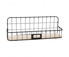 Organizador de pared de metal negro