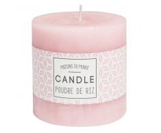 Vela perfumada cilíndrica rosa 7 x 7 cm