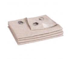 Cortina de ojales beige 140x250 - la unidad