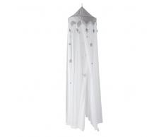Cielo de cama infantil blanco y gris