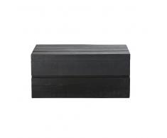 Baúl de madera reciclada negra