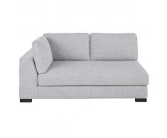 Reposabrazos izquierdo de sofá cama de 2 plazas gris claro jaspeado Terence