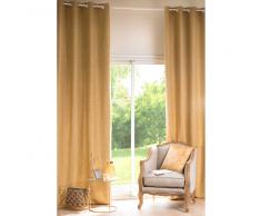 Cortina de ojales amarillo curry 130x300 - la unidad