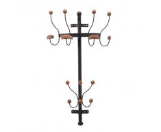 Perchero de pared de metal con efecto óxido y abeto
