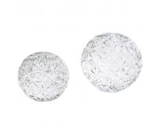 Bolas decorativas de cristal cincelado Alt.12 (x2)