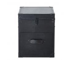 Baúl de piel de cabra negra