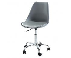 Silla de escritorio con ruedas gris Bristol