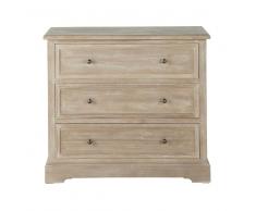 Cómoda de madera de paulonia gris An. 90 cm Cavaillon