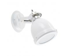 Aplique industrial orientable de exterior de metal blanco