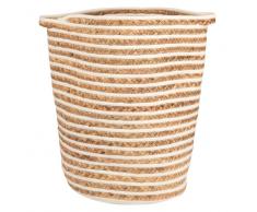 Cesta de la ropa de fibra vegetal trenzada
