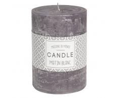Vela perfumada cilíndrica gris oscuro 7 x 10 cm