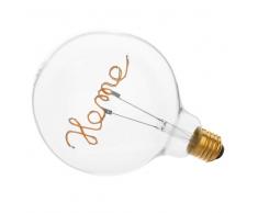 Bombilla LED con mensaje home en el cristal
