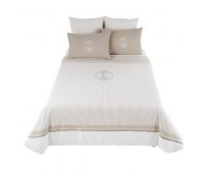 Juego de cama de algodón con motivos de rayas 240x260