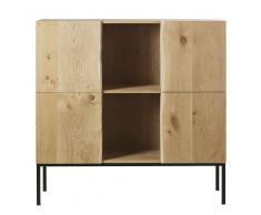 Aparador alto con 4 puertas de roble macizo Magnus