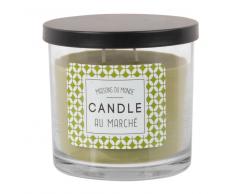 Vela perfumada en tarro de cristal verde