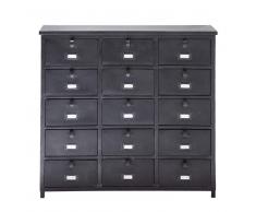 Cajonera industrial de metal negro An. 88 cm Edison