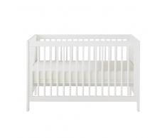 Cuna con barrotes blancos L.125 Celeste