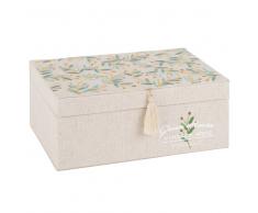 Joyero bordado con motivos florales