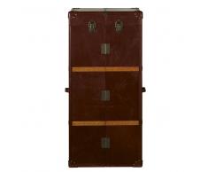 Mueble bar con cajones de cuero Jules Verne